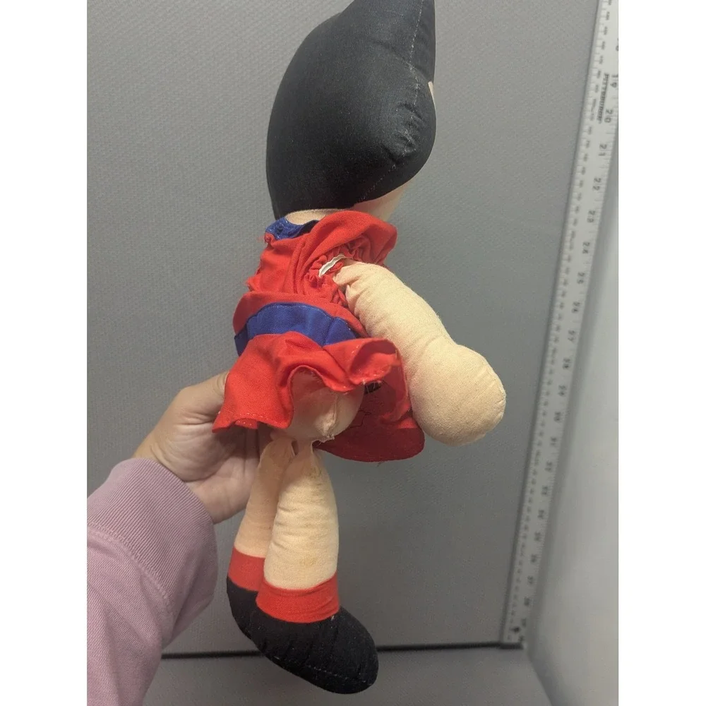 VTG 1952 Peanuts Lucy van Pelt Cloth Rag Doll Red Plush 14